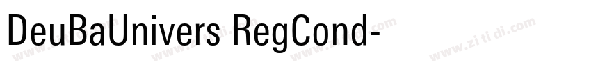 DeuBaUnivers RegCond字体转换